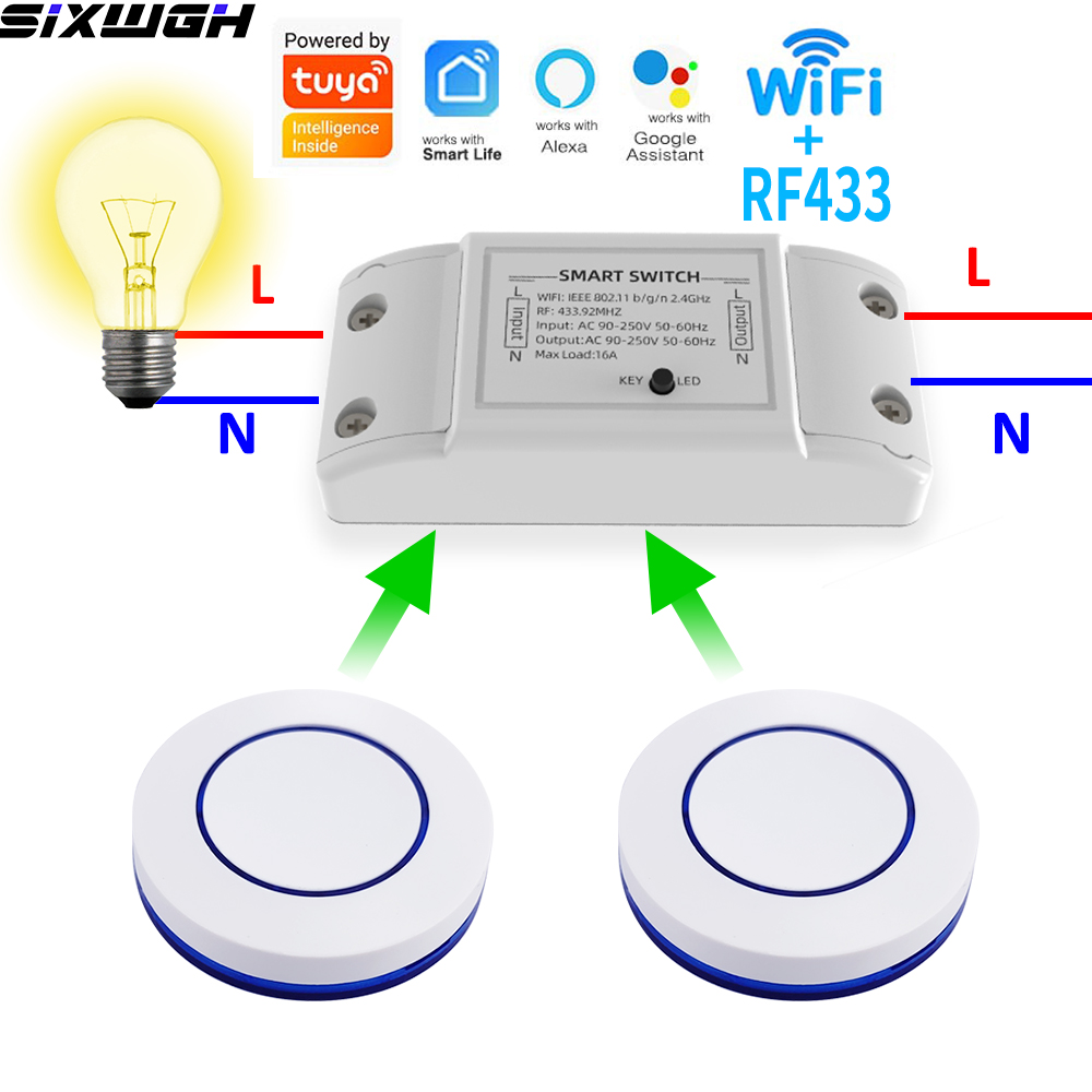 Smart Relay Tuya - 16A WiFi Tuya Smart Switch Draadloze