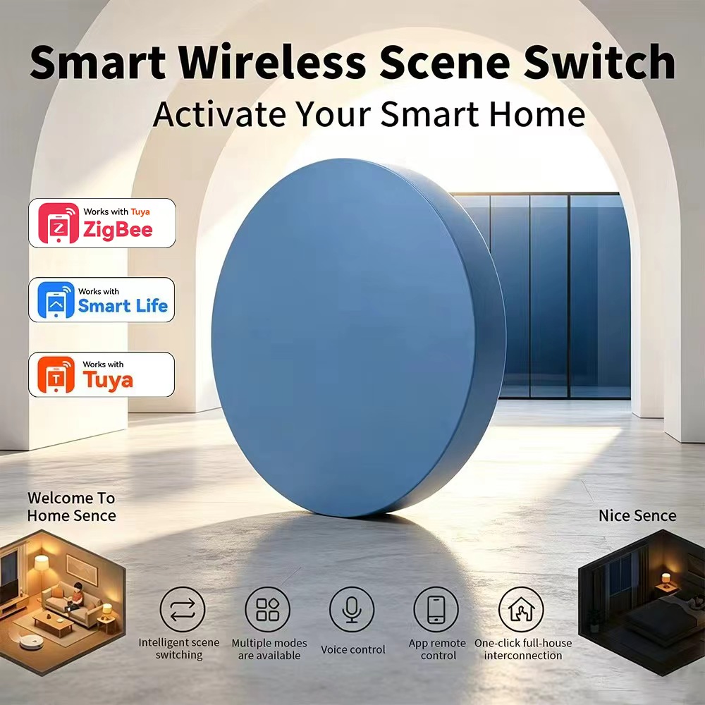 Home Assistant Tuya - Zigbee Smart Scene Drukknop Compatibel met