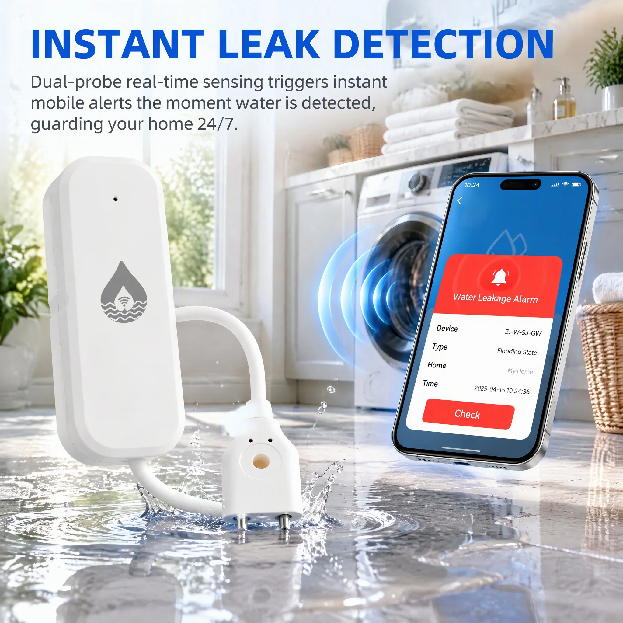 Slimme WiFi-waterlekdetector T - Home Assistant Tuya recensie en prijs